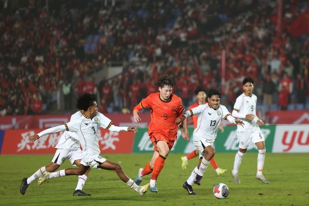 U17亚洲杯-沙特1-3中国全场数据：控球率65%-35%，射正2-7
